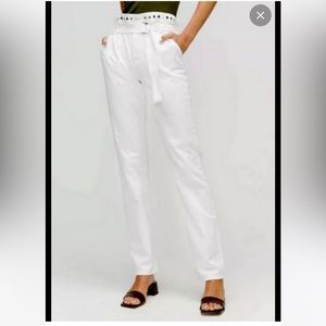 7 for All Mankind Half Belted Paperbag Jeans w/ Studs NWT